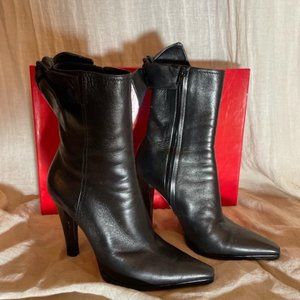 Christian Lacroix Leather Bow Accents Boots